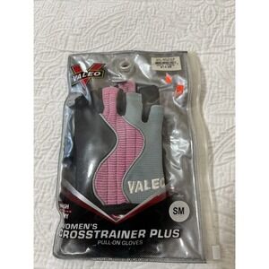 New Valeo's Womens Cross Trainer Plus Pull On Gloves Pink Black Sz S